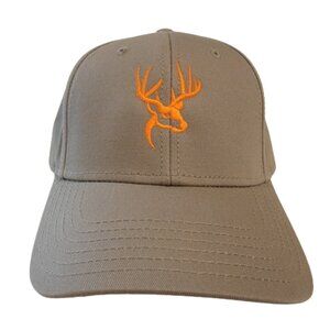 Buck Head Curved Bill Mesh Snapback Tan Cap Embroidered Otto